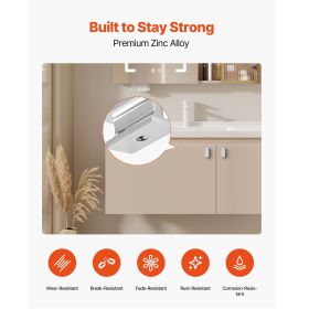 Cabinet Knobs, 10 Pack, 1.42 Inch Zinc Alloy Drawer Pulls Door Handles, Rectangular Kitchen Dresser Solid Knobs