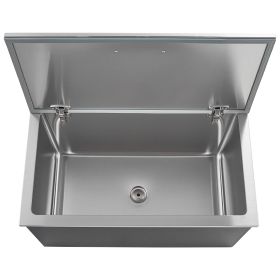 Drop in Ice Chest, 28"L x 16"W x 17"H Stainless Steel Drop in Cooler, 87.6 Quart Commercial Ice Bin with Flip Lid for Outdoor Kitchen Patio Bar